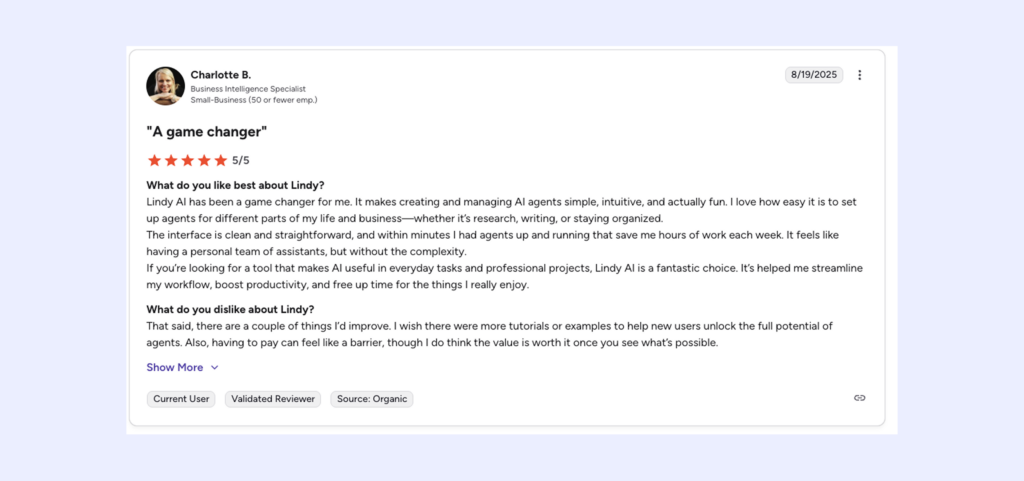 lindy ai review