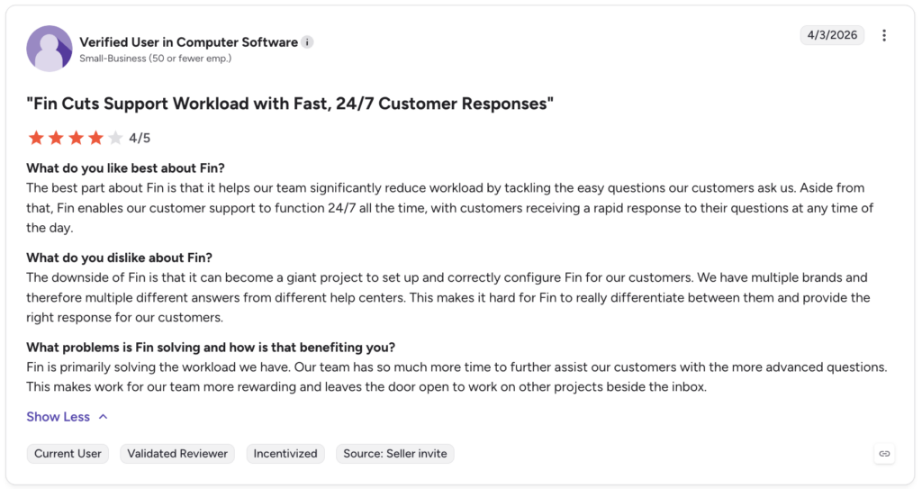 intercom g2 user review
