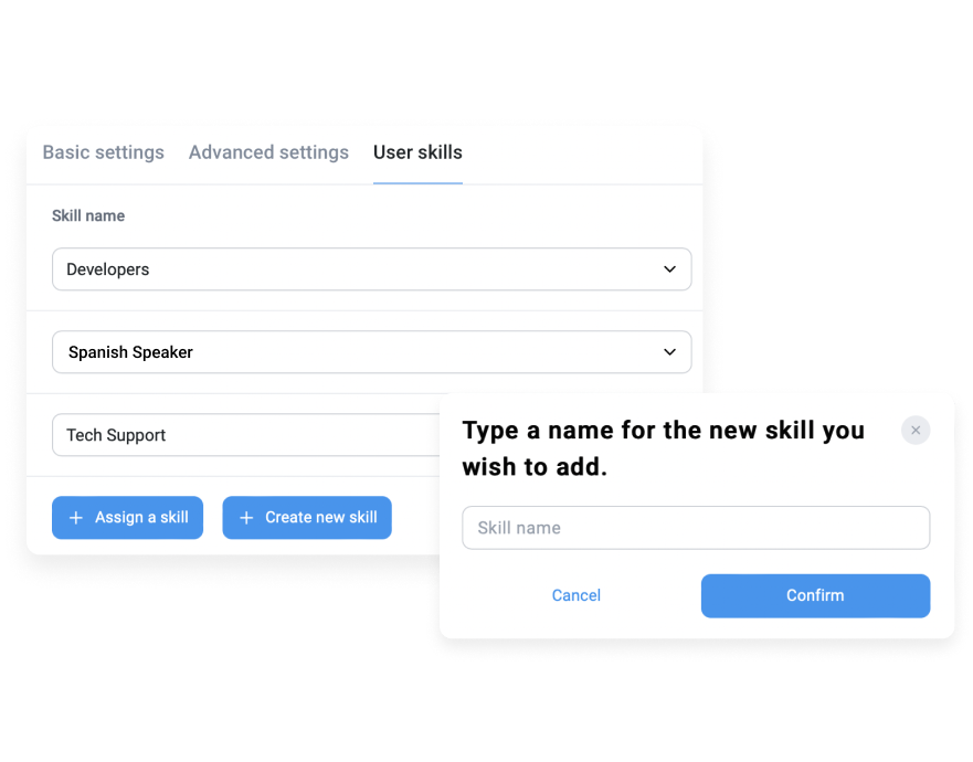 CloudTalk’s skill-based routing ensures callers are sent to experienced agents