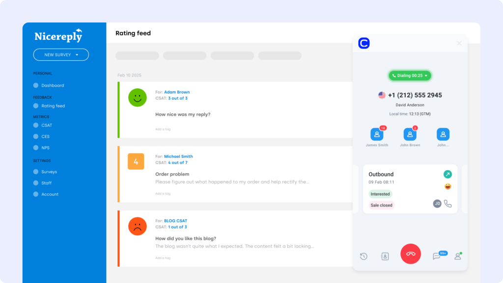 nicereply integration