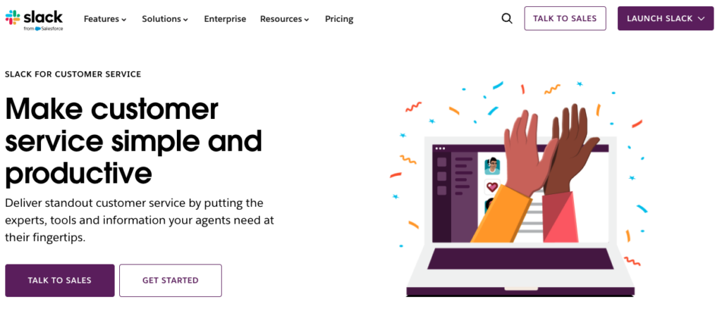 slack homepage 