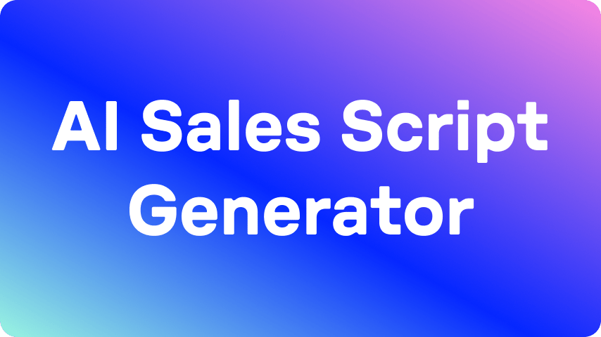 AI Sales Script Generator