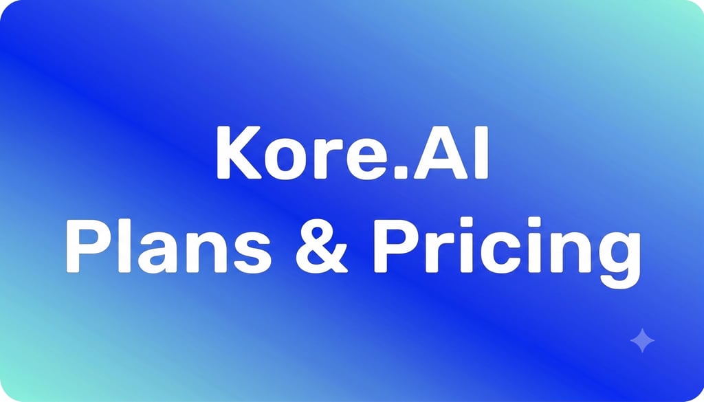 תמחור Kore.AI: תוכניות תמחור ולמה לצפות בשנת 2026