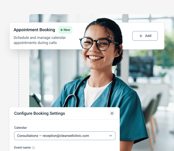 CloudTalk AI receptionist answering an after-hours dental patient call