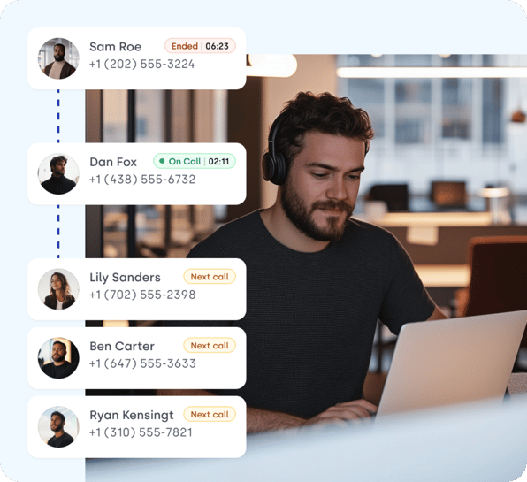 cloudtalk power dialer interface