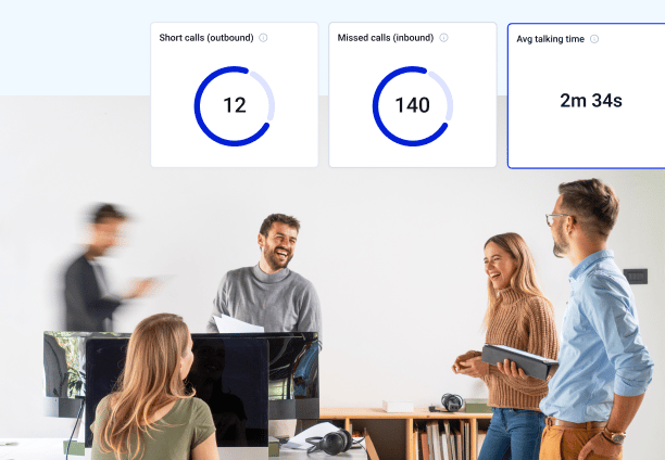 Call score breakdown by category with linked transcript moments in CloudTalk