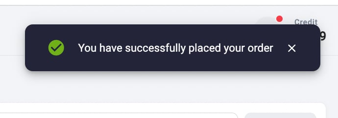 cloudtalk number order confirmation banner