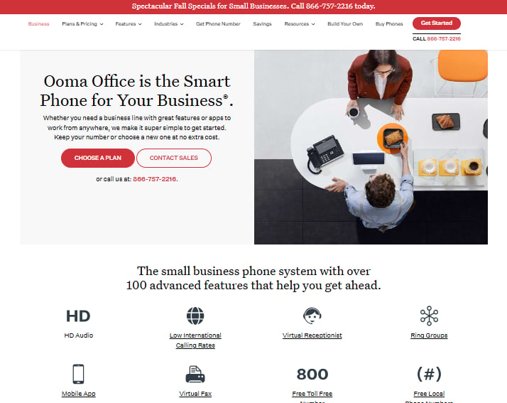 ooma voip screenshot