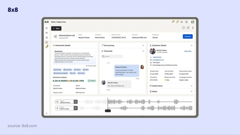 8x8 computer phone software interface