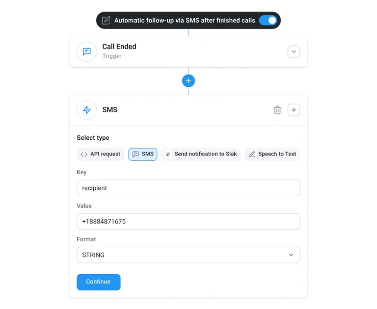 CloudTalk's Workflow Automation feature