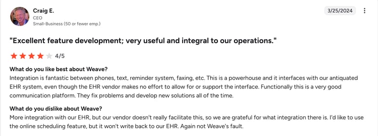 weave ai review g2