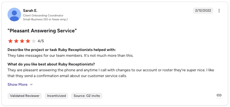 ruby g2 review