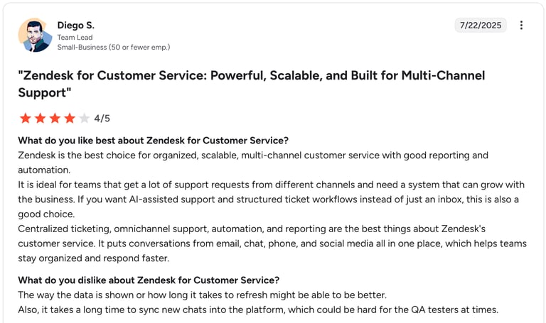 zendesk g2 review