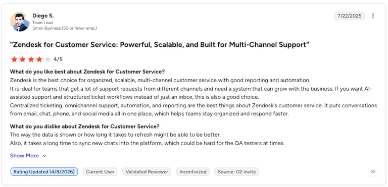 zendesk g2 review