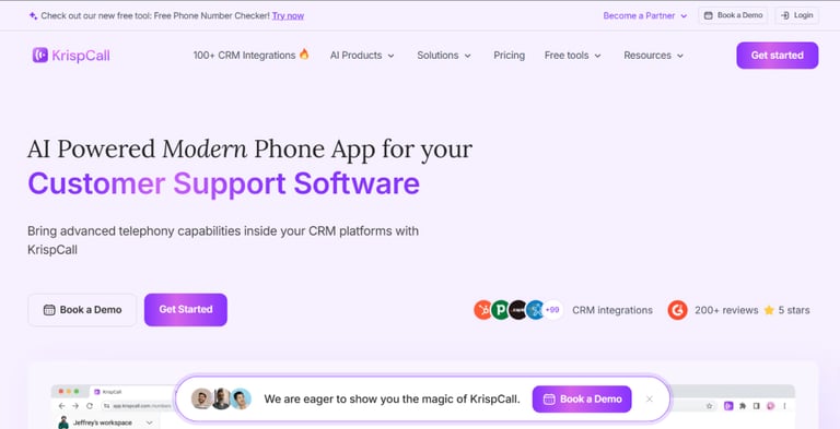 krispcall voip screenshot