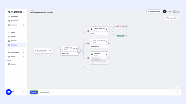 cloudtalk call flow designer