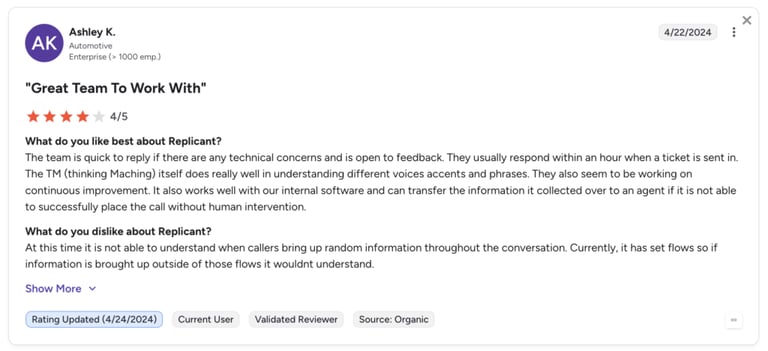 Replicant AI review