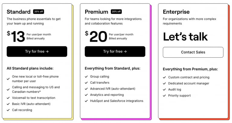 Openphone new pricing