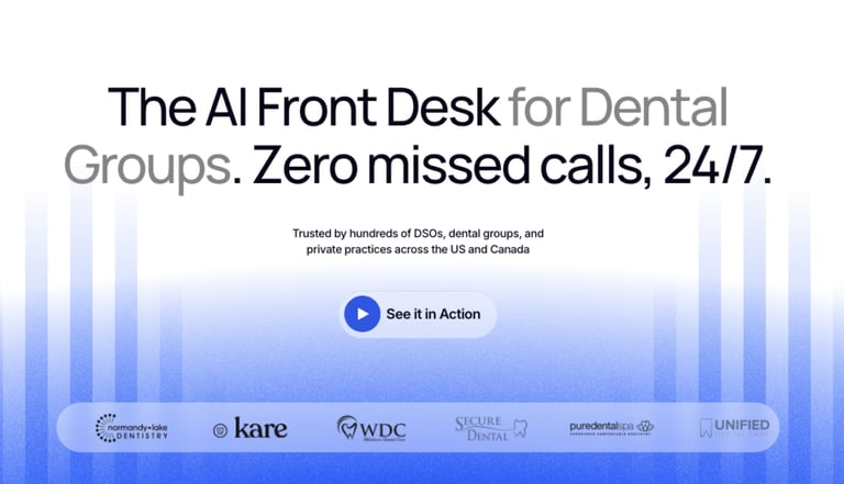 arini ai virtual receptionist for dentists screenshot.