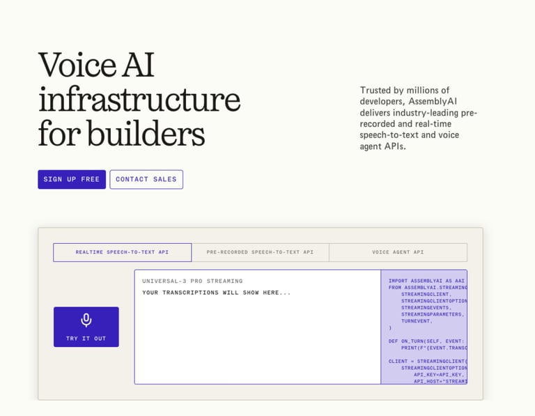 assembly ai speech to text