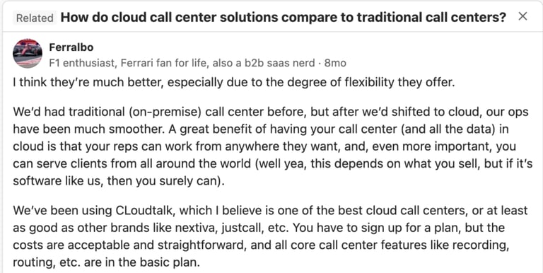 Quora CloudTalk