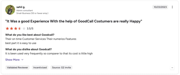 Goodcall Pricing