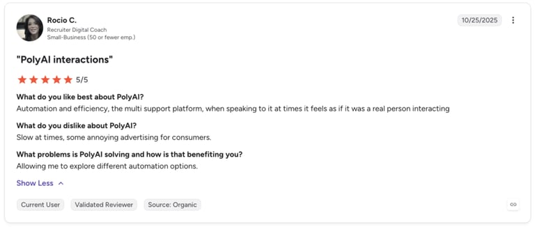 polyai g2 user review
