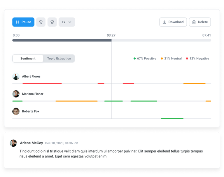 topic extraction screenshot