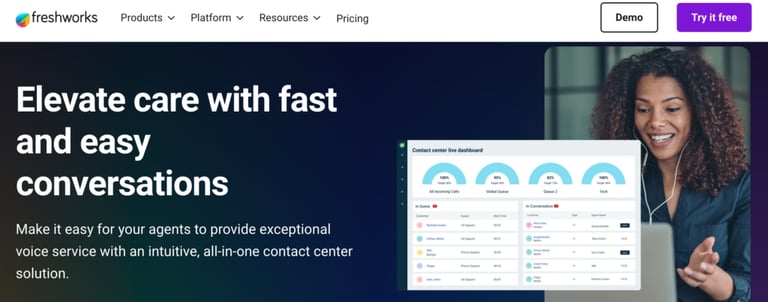 freshdesk call monitoring screenshot