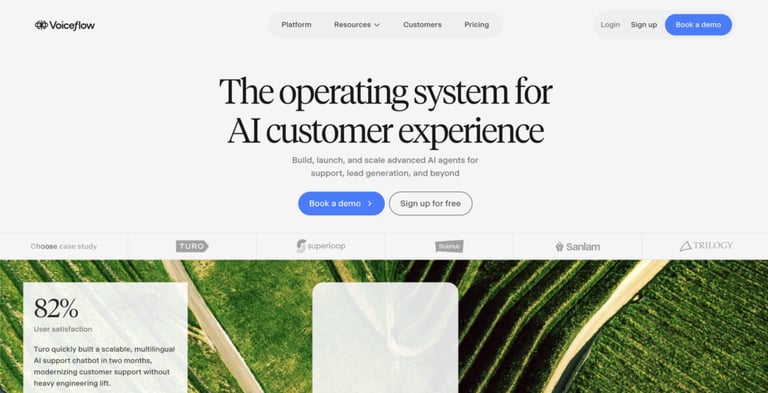 voiceflow homepage
