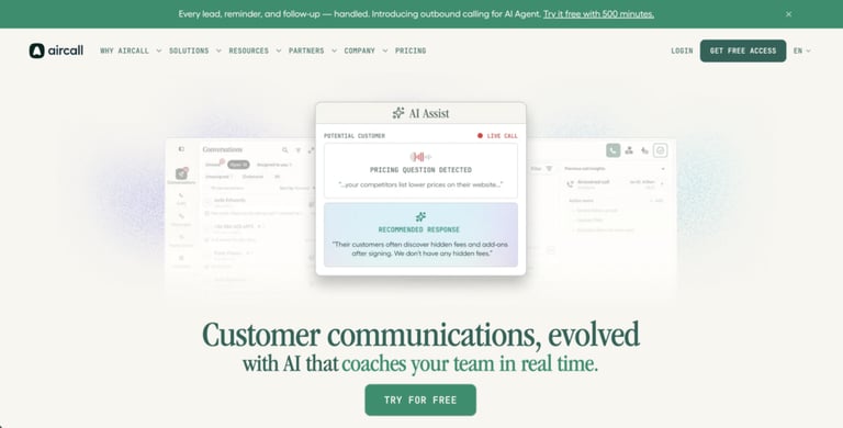 aircall homepage