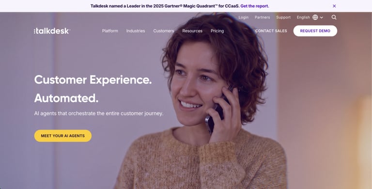 talkdesk homepage