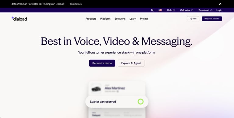 dialpad homepage