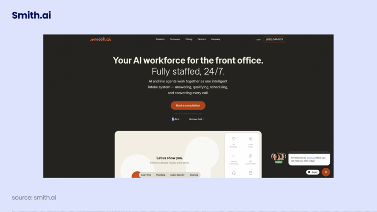 Smith AI Virtual Receptionist