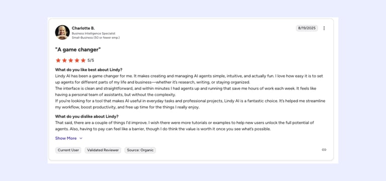 lindy ai review