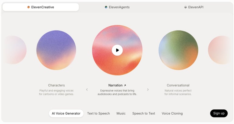 elevenlabs voice ai screenshot