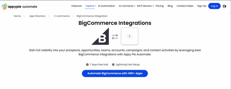 Appy Pie Automate BigCommerce integration