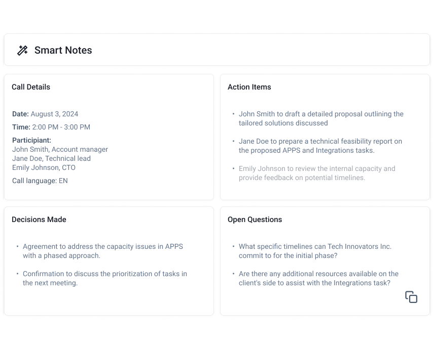AI Phone Call Note Taker