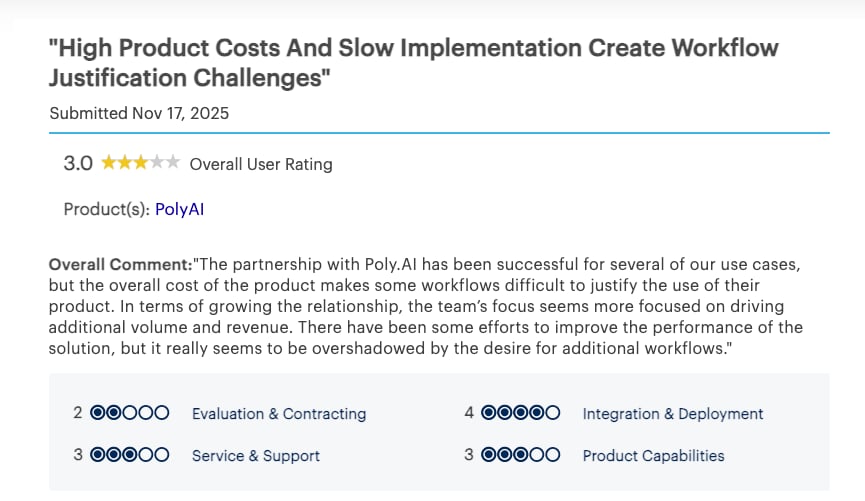polyai gartner review