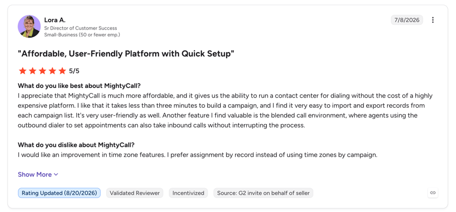 g2 review screenshot mightycall