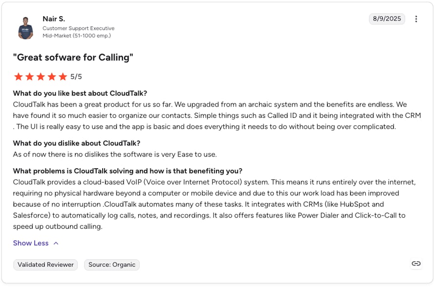cloudtalk review g2