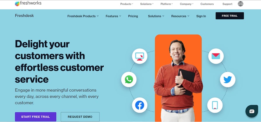 freshdesk voip screenshot