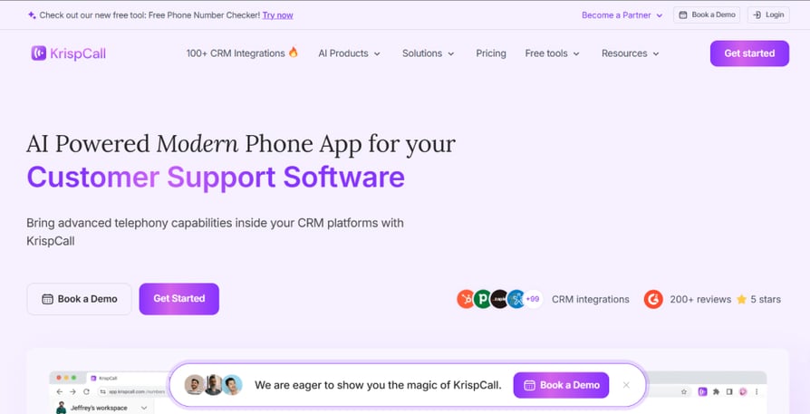 krispcall voip screenshot