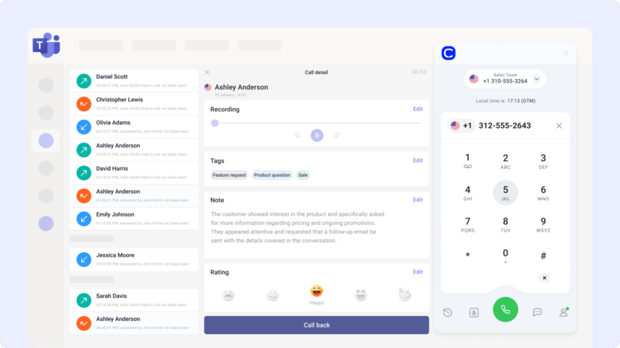msteams zoho crm integration