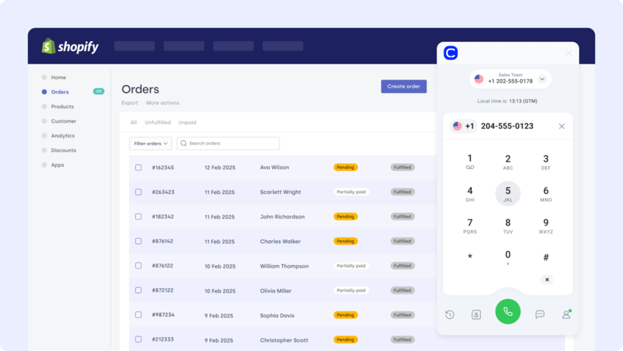 shopify zoho crm integration