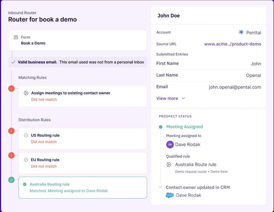 Image presenting a sample demo booking page with Revenue Hero.