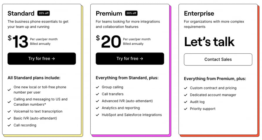 Openphone new pricing
