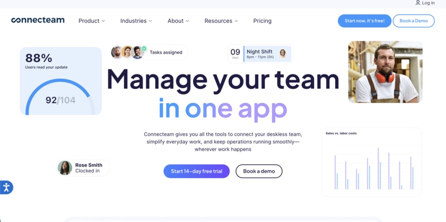 Connecteam shift scheduling screenshot
