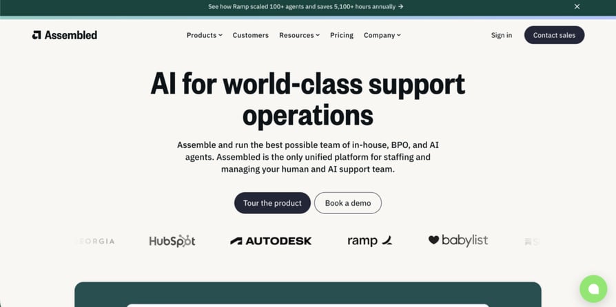Assembled AI workforce management dashboard screenshot