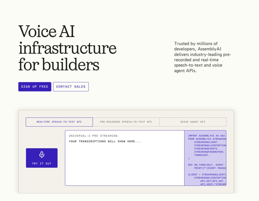 assembly ai speech to text